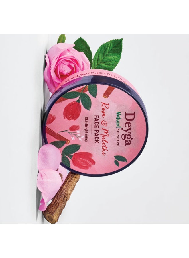 Deyga Rose & Mulethi Skin Brightening Face Pack (100 g) | Reduces Pigmentation | For Glowing, Even-Tone Complexion - Image 3